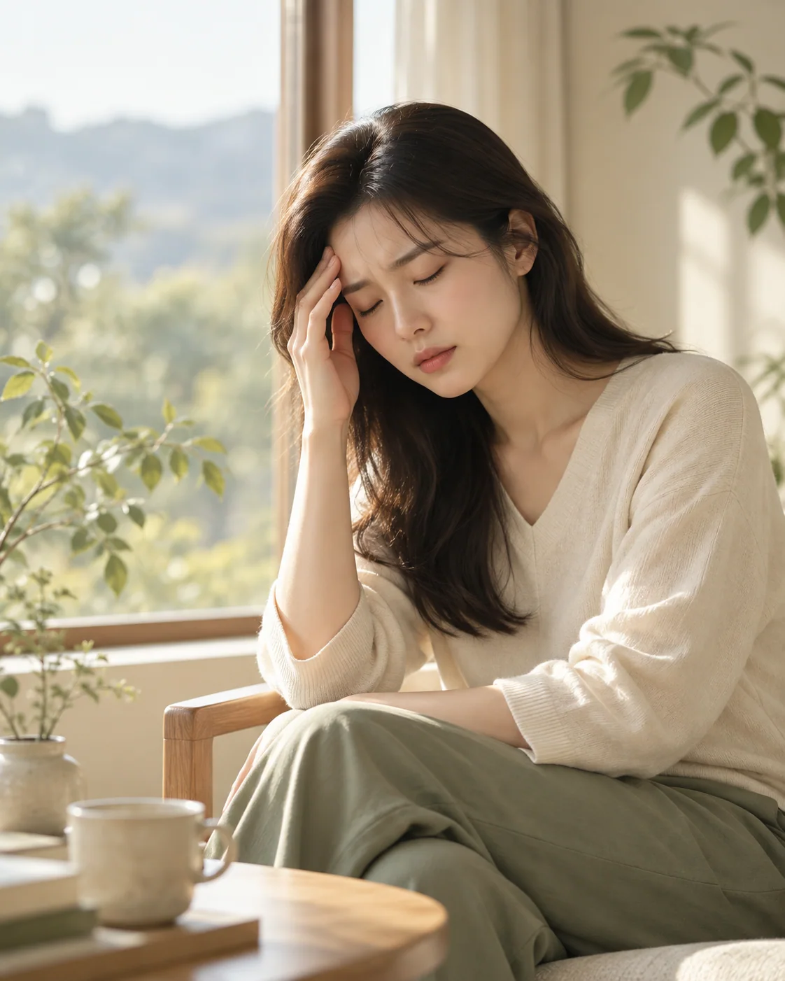 관자 부위의 불편을 살펴보는 생활 이미지