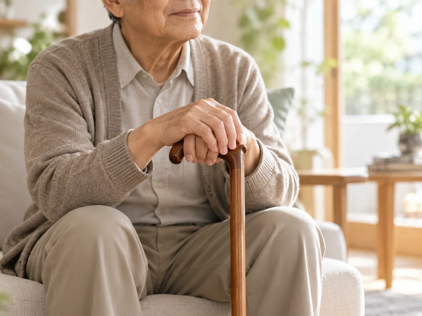 보행에 불편을 느끼는 상황을 표현한 생성 이미지