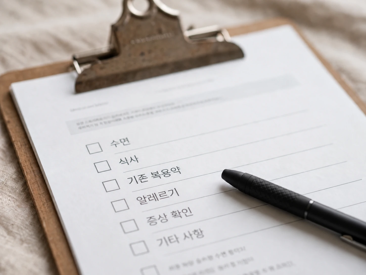 상담 전에 확인하는 생활 체크리스트 이미지